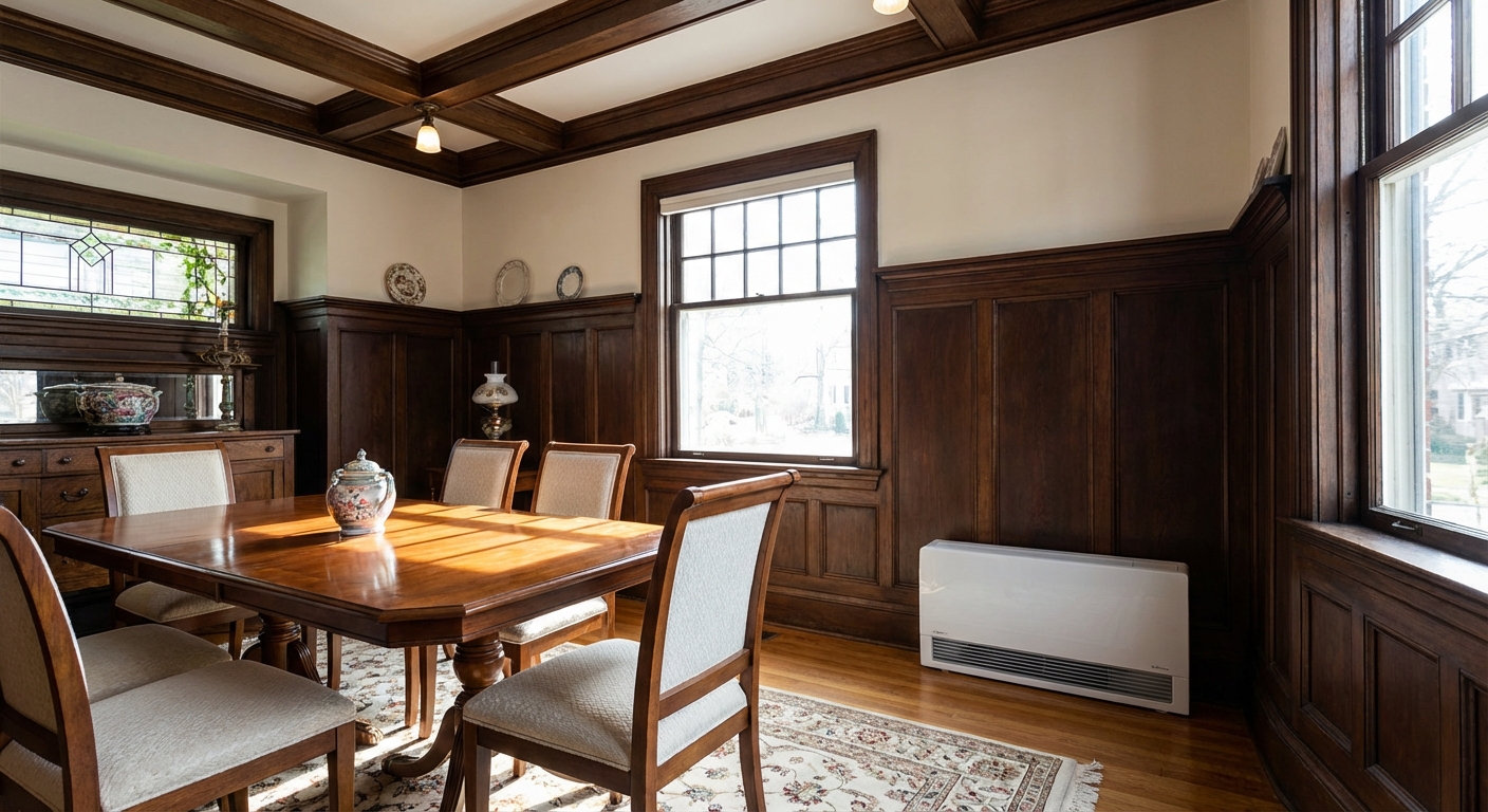 Floor-Mounted Unit in Craftsman Dining Room