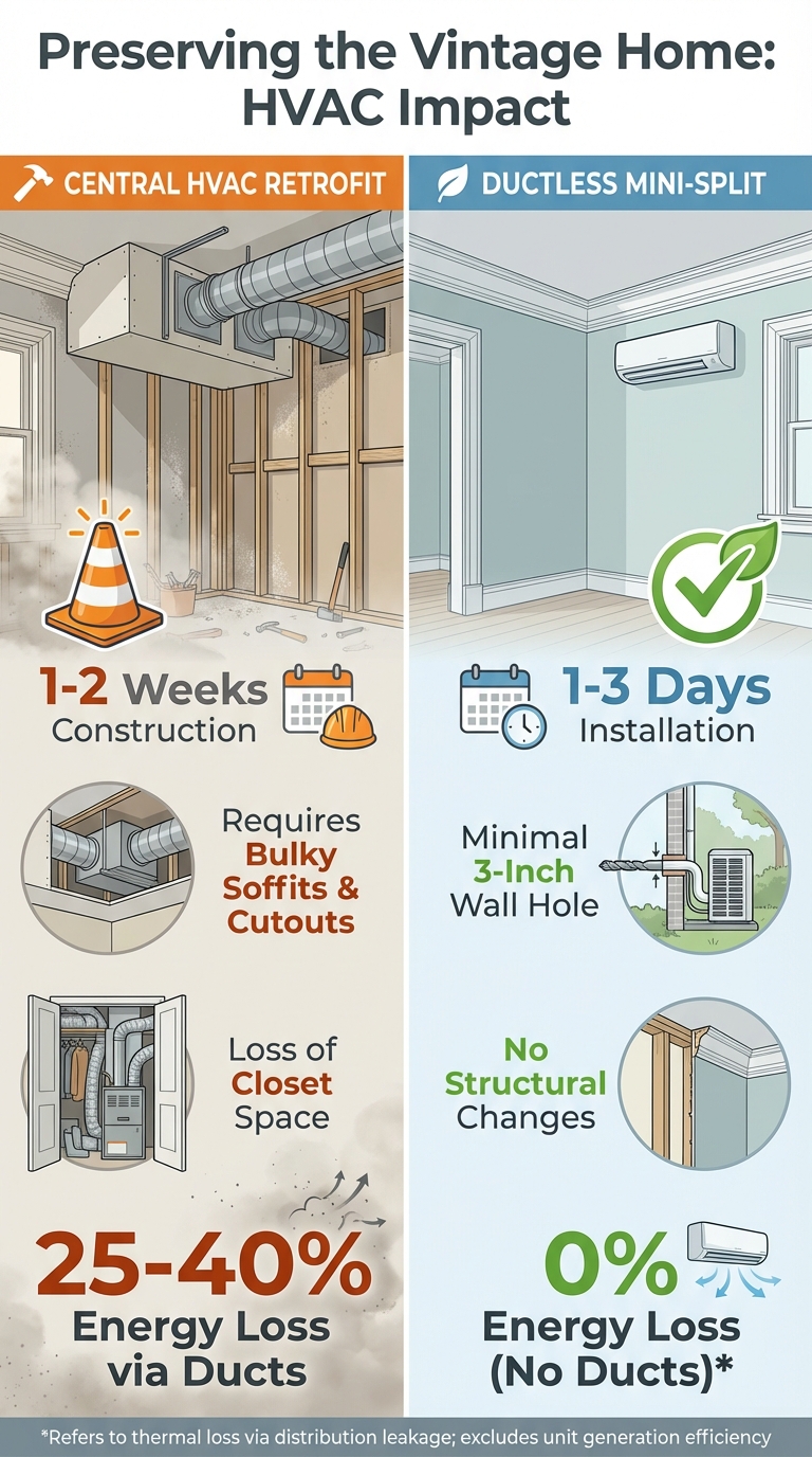 Retrofit Reality: Central Air vs. Ductless Impact