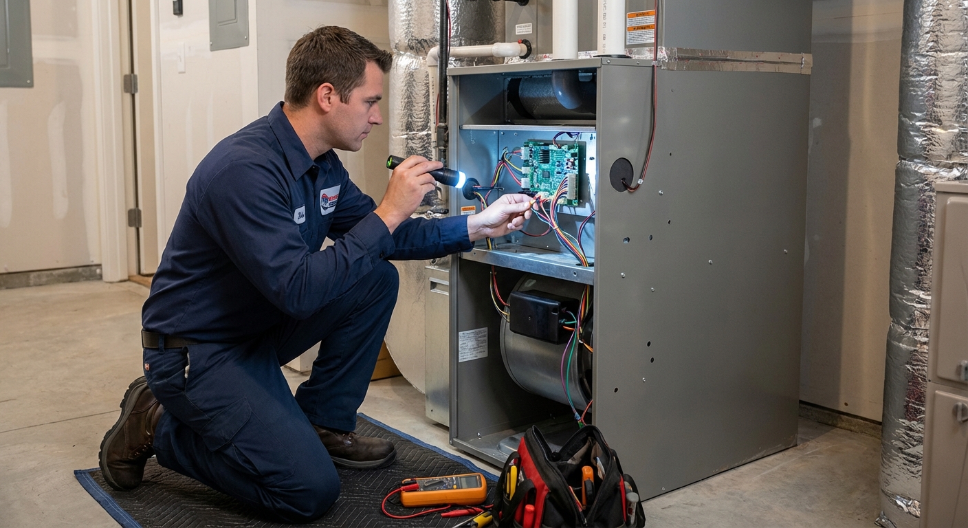 Professional HVAC Technician Inspection