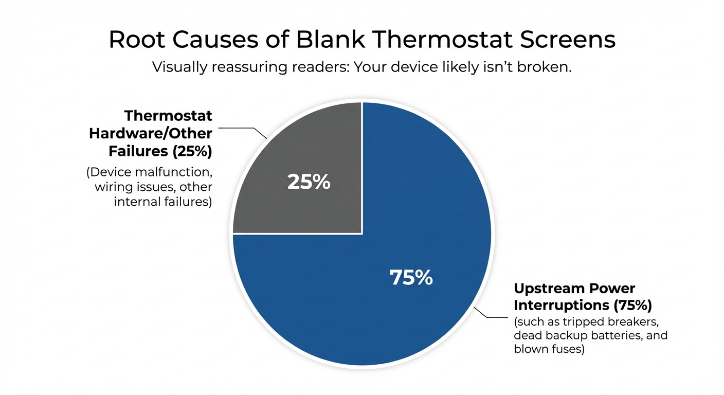 Root Causes of Blank Thermostat Screens
