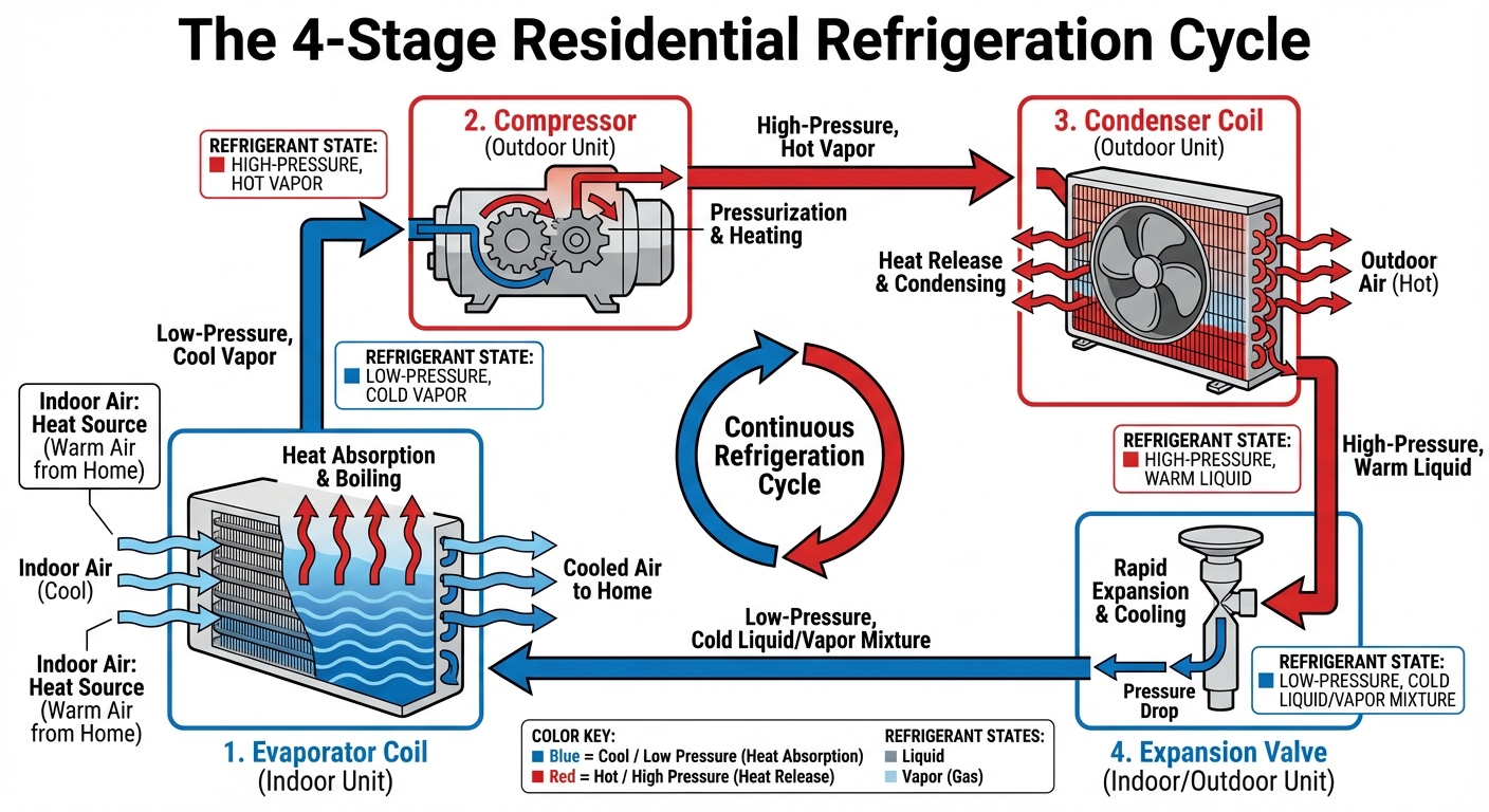 The 4-Stage Residential Refrigeration Cycle